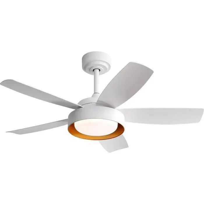 Ventilateur de plafond Sofucor 106 cm moderne avec moteur DC silencieux LED 3 couleurs 6 vitesses télécommande — coloris Blanc