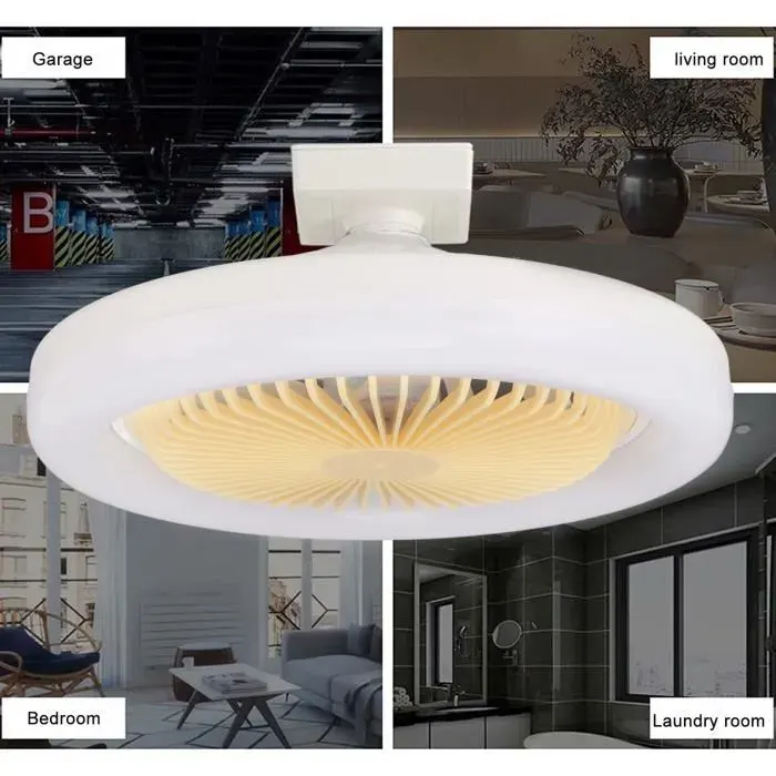 Ventilateur de plafond - SONEW - E27 - 2400LM - 3 vitesses - Lumières LED 3000K-6000K