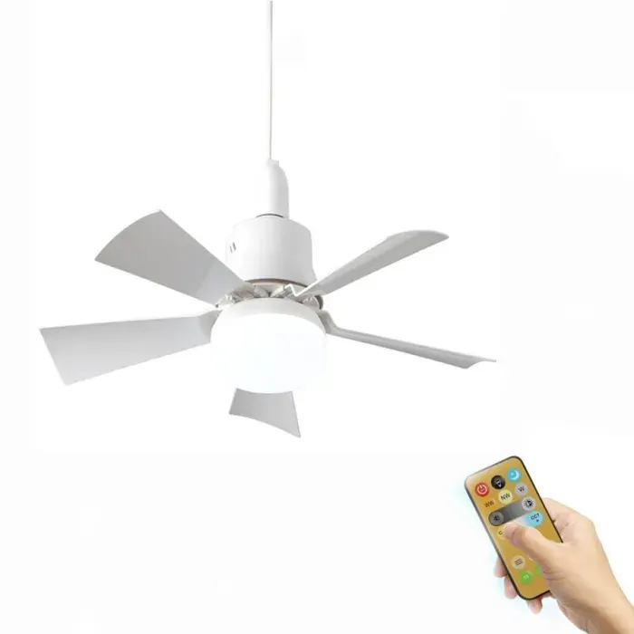 Ventilateur de plafond ultra silencieux 30 W LED à intensité variable 3 températures de couleur 3 vitesses minuterie blanc