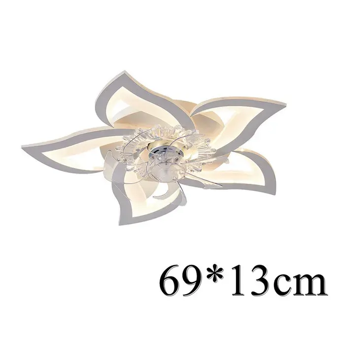 Ventilateur de plafond Ventilateur de plafond à LED 6 vitesses ventilateur sans pales 5 pétales montage affleurant 3 Couleurs