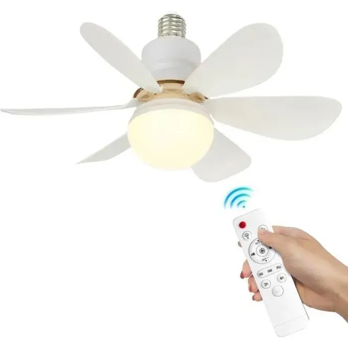 Ventilateur de plafond - YYV - LED - 2400lm - 3 vitesses - Télécommande sans fil