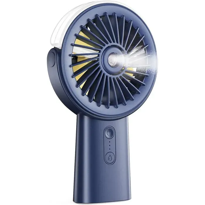 Ventilateur de poche brumisateur - Belle commode - Rechargeable 4000 mAh - Autonomie 6-15 heures