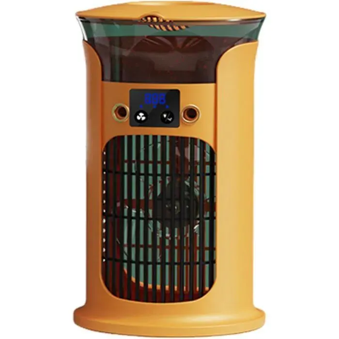 Ventilateur de refroidissement - Mini refroidisseur dair et ventilateur de bureau silencieux 3 vitesses avec 2 modes brume jaune
