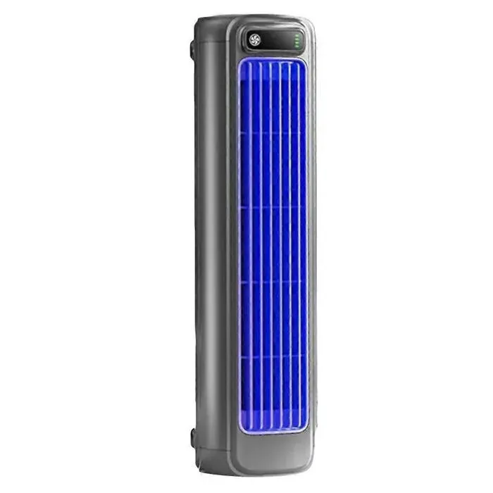 Ventilateur de refroidissement portable Ace rechargeable et silencieux avec 3 vitesses gris.