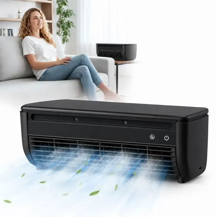 Ventilateur de refroidissement Portable Pour Petites Pièces brumisateur 6000mAhMural Sans Conduit Avec Télécommande Et Ventilateur