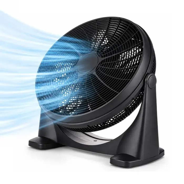 Ventilateur de sol et table - SANS MARQUE/GÉNÉRIQUE - Rond inclinable 50 cm - 100 W - 3 vitesses - 5 pales