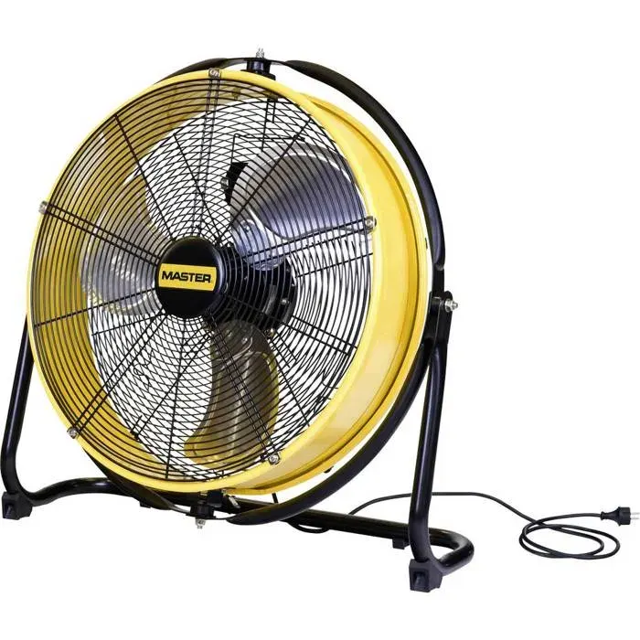 Ventilateur de sol Master Klimatechnik DF-20P 98 W 110 W 125 W (Ø x H) 700 mm x 685 mm jaune noir