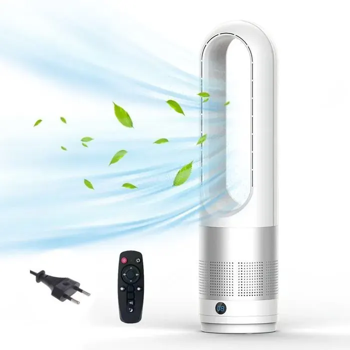 Ventilateur de sol silencieux avec tlcommande - Minuterie 8 heures - 8 vitesses oscillantes - Ultra silencieux + Scurit VENTILATEUR