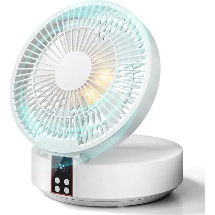 Ventilateur de Table avec Telecommande Petit Ventilateur de Bureau Ventilateur USB Rechargeable 3 Vitesses Silencieux Puissant