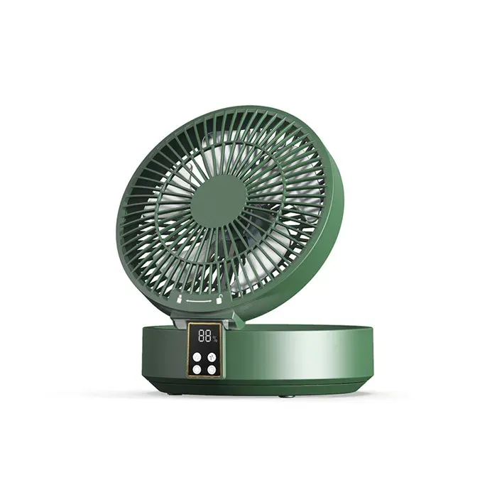Ventilateur de Table avec Telecommande Ventilateur USB Rechargeable 3 Vitesses Idéal pour Chambre à Coucher Maison vert