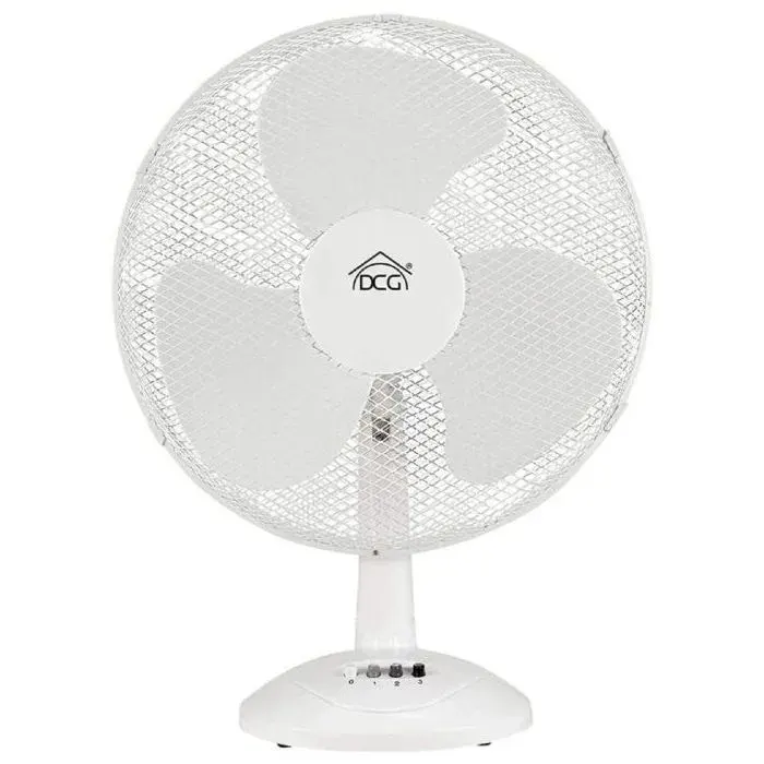 Ventilateur de table - DCG - VE9030 - Oscillant - 3 vitesses - Compact — coloris Blanche