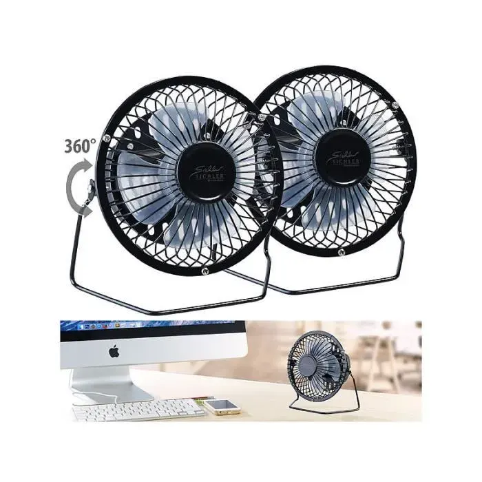 Ventilateur de table sans fil - Sichler Haushaltsgeräte - Mini - 3 vitesses - Autonomie 3h - Silencieux