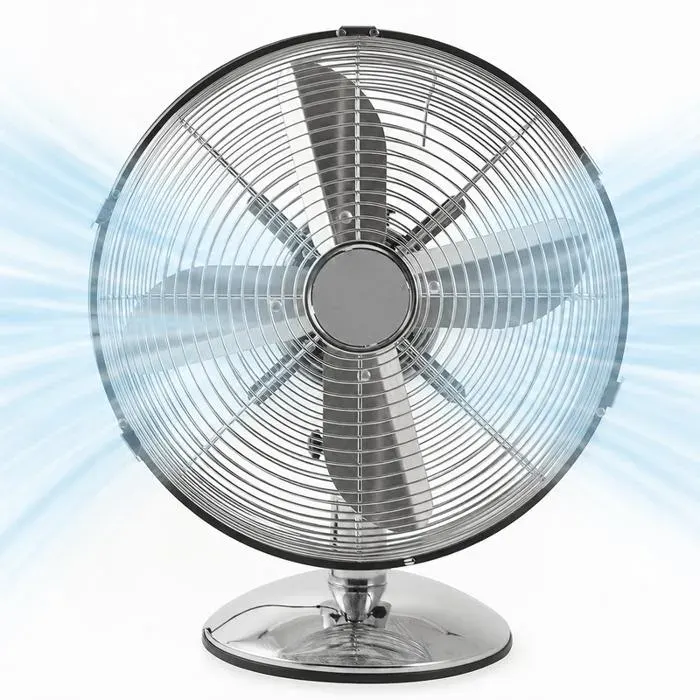 Ventilateur de table - SANS MARQUE/GÉNÉRIQUE - 30 cm Inox - Acier - 3 vitesses - Oscillation inclinable