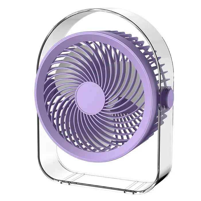 Ventilateur de table silencieux - Rechargeable par USB - Niveau sonore ultra-faible (20 dB) - Rotation à 330°