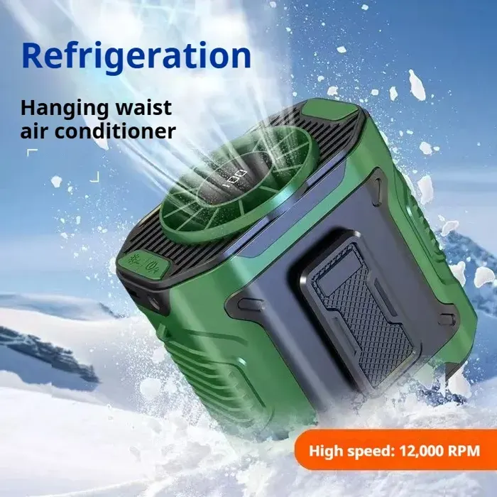 Ventilateur de taille multifonction MIJIA avec batterie externe de 50 000 mAh et lampe torche /100 vitesses - Vert