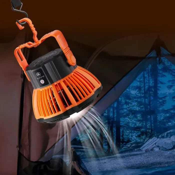 Ventilateur dextérieur 2 en 1 rechargeable USB - Lampe de plafond Batterie externe portable - Maison Bureau Camping