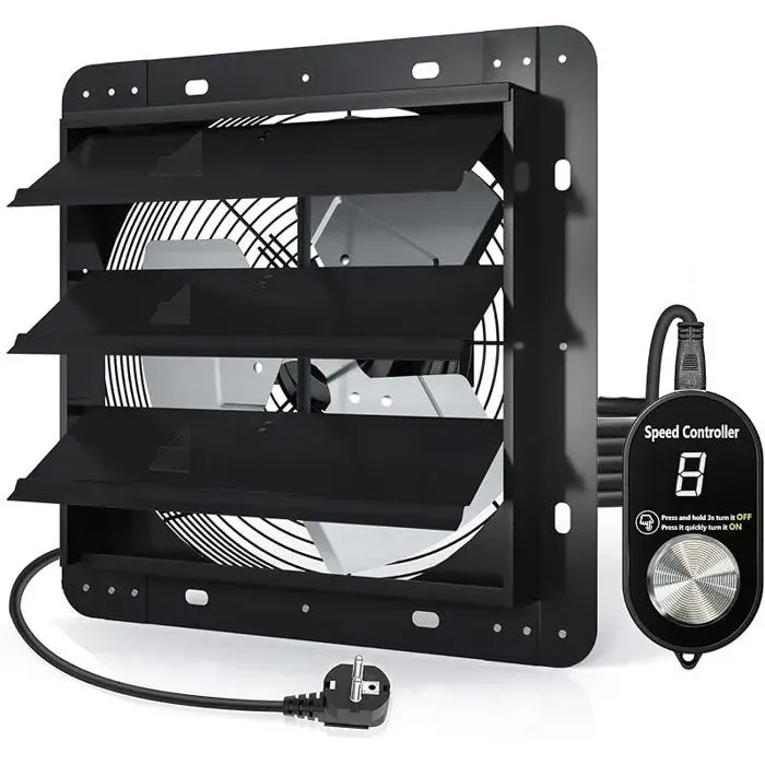 Ventilateur dextraction 300 mm à haut débit dairsilencieux Régulateur Extracteur dAir (1630 m³/h) Améliore la Qualité