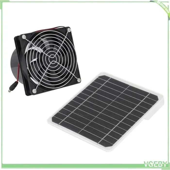 Ventilateur dextraction - V GEBY - 50W - 12V - 6.5 pouces - Panneau solaire monocristallin