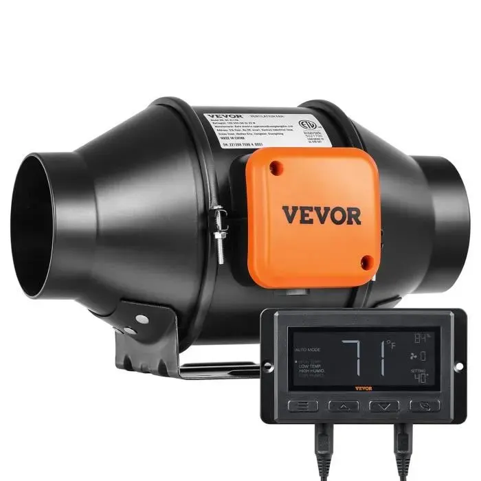 Ventilateur dextraction - VEVOR - 100 mm - 348 m³/h - 21 W - Moteur EC silencieux