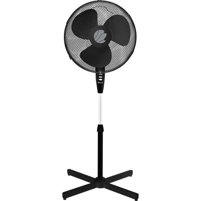 Ventilateur - ECG - FS 40a - 40 cm - 3 vitesses - Oscillant - Noir