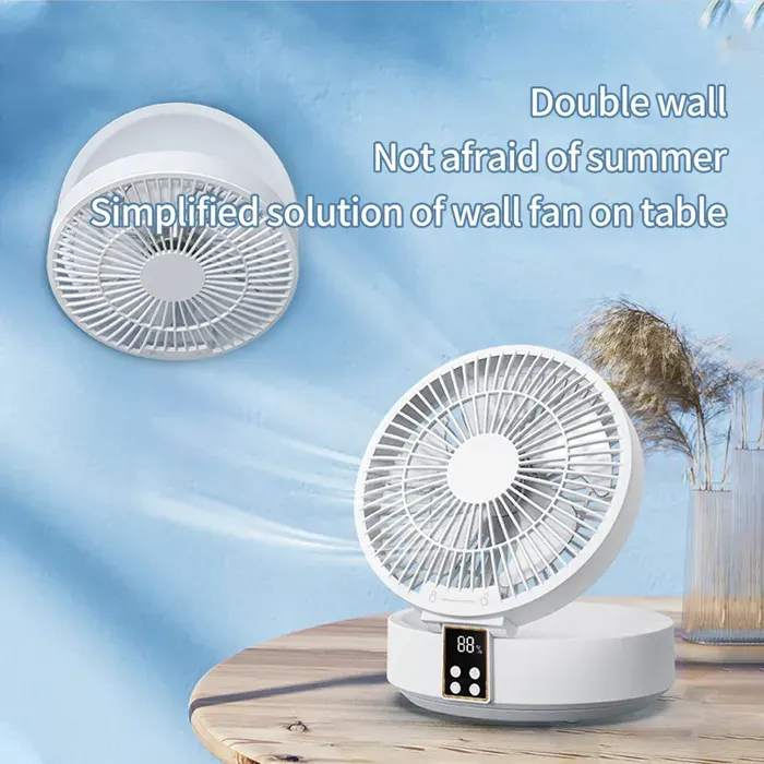 Ventilateur électrique portatif pliable avec télécommande pour la maison refroidisseur dair veilleuse murale USB