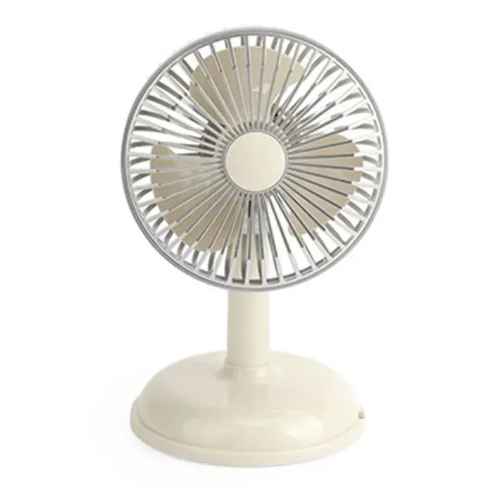 Ventilateur électrique vintage - OMABETA - Petit ventilateur portable - Jaune clair - 330 g - 60 dB
