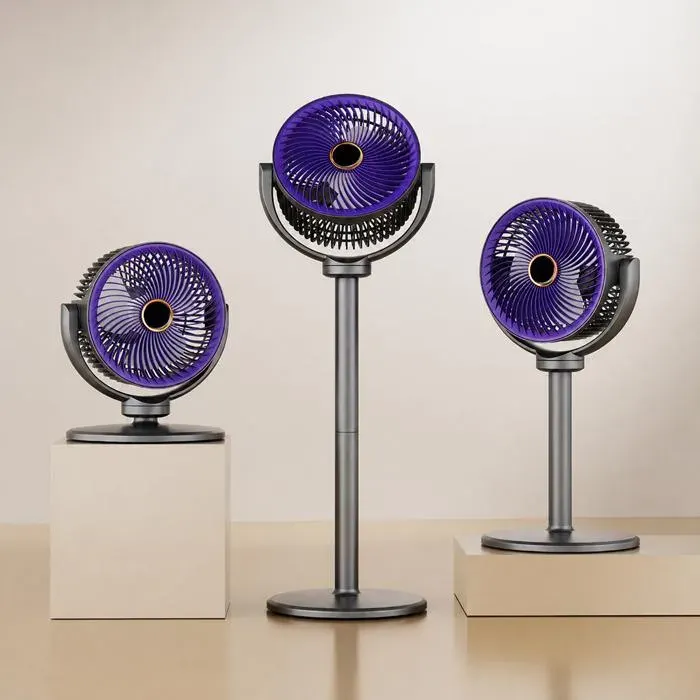 Ventilateur électriqueVentilateur de sol USB pour salonVentilateur vertical de bureau3 Hauteur réglable 5 vitesses réglables-A