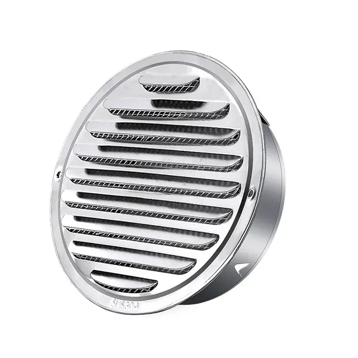 Ventilateur en acier inoxydable avec maille épaissie hotte murale hotte daspiration salle de bain cuisine ventilateur(160mm)