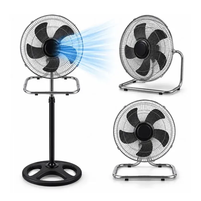 Ventilateur - Générique - 3-en-1 modulable - 45 W - Fer/Aluminium/Acier inoxydable - Polyvalent et élégant