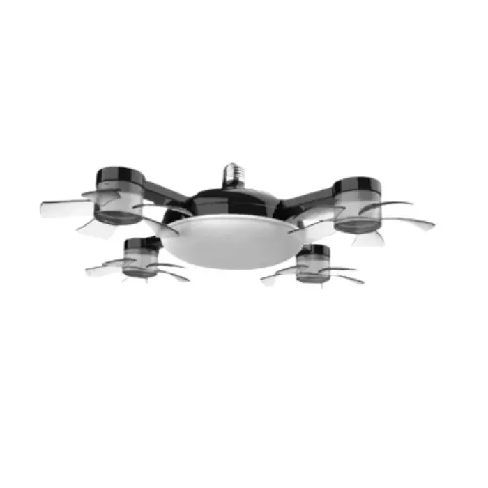 Ventilateur lumineux - Forme de drone 2 en 1 intensité variable avec télécommande idéal pour les chambres et les salons