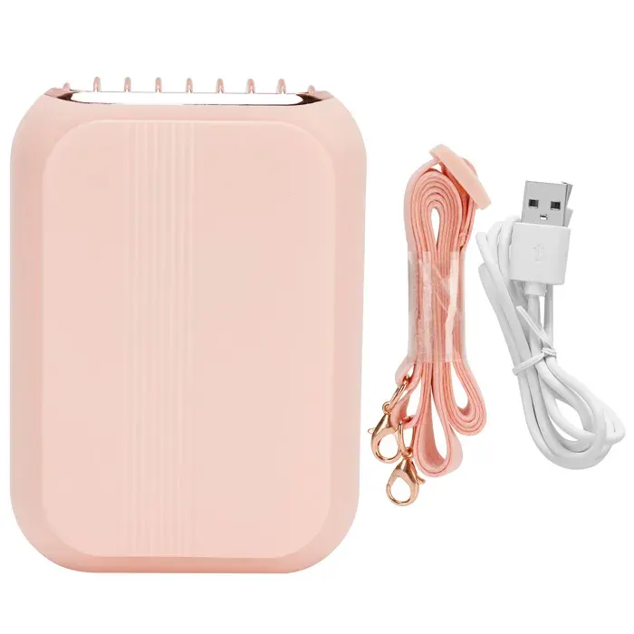 Ventilateur mini sans pales 3-en-1 – MLBQ – Col bureau main – Ventilation verticale – Camping randonnée – Rose