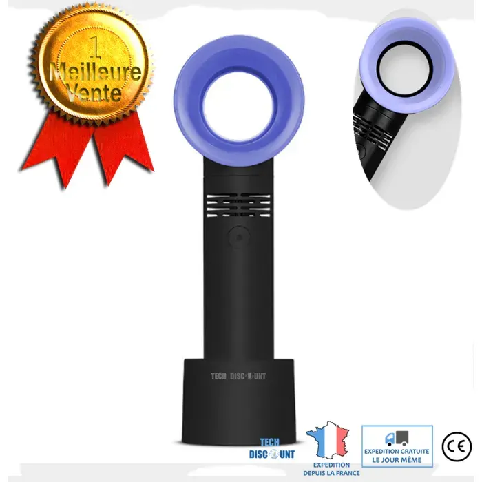 Ventilateur mini - TepidBee - charge portable usb autonomie 6 h conception métal chargement usb poignée confortable pour aérer tai