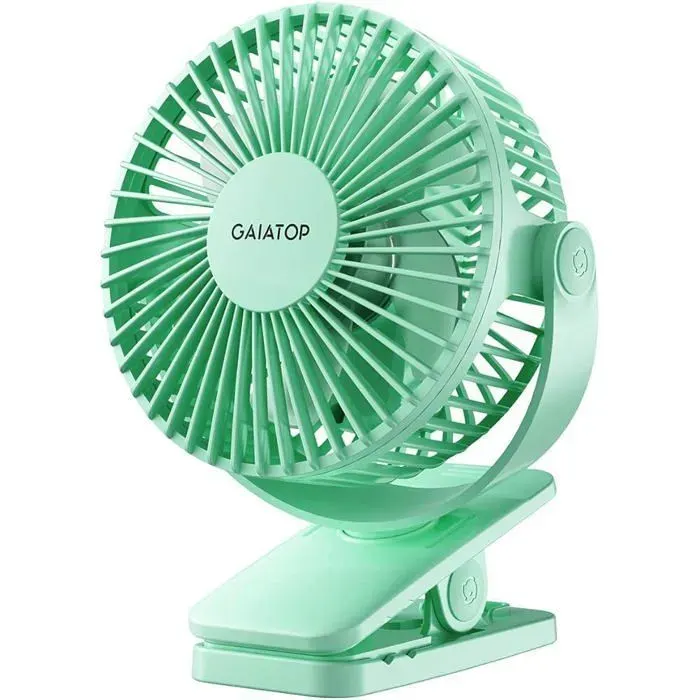 Ventilateur Mini USB – Batterie 2000 mAh 3 Vitesses Silencieux 360° – Bureau Camping