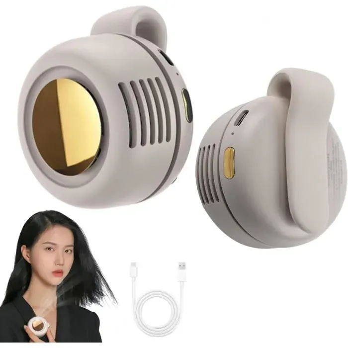Ventilateur - Mini ventilateur avec pince - 1 pièce - Ventilateur de taille à suspendre - 74 × 65 × 5 cm - Portable - Silencieux