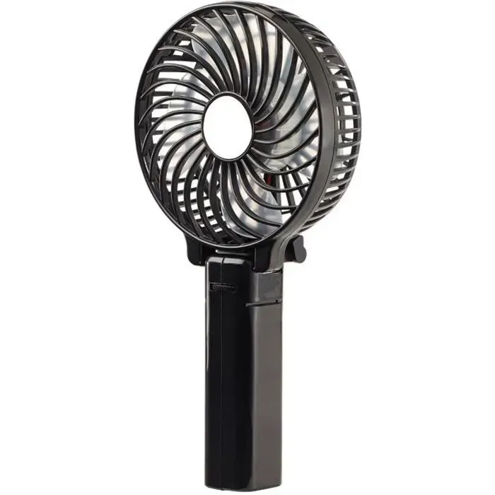 Ventilateur nomade pliable 2 en 1 - PEARL - Ø 95 cm - Batterie li-ion - Noir