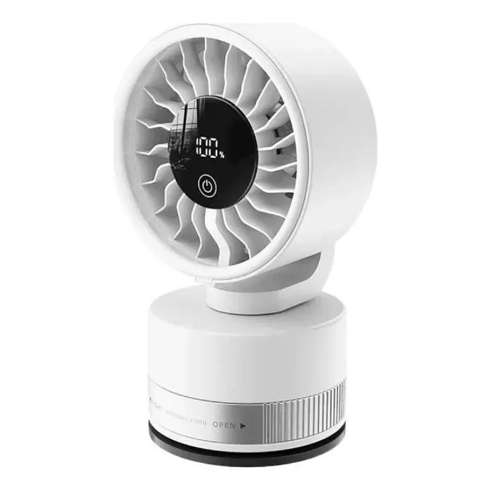 Ventilateur Oscillant Portable de Bureau 6 Vitesses pour Maison et Bureau-Blanc