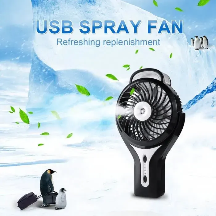 Ventilateur - OUTAD - Mini USB - Rechargeable - Portable - Noir