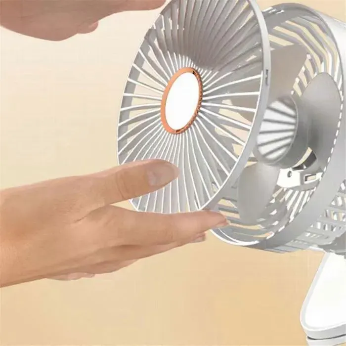Ventilateur Pince Silencieux - KeJi® - Mini Bureau 15cm - Rose - 5 Vitesses 720° USB
