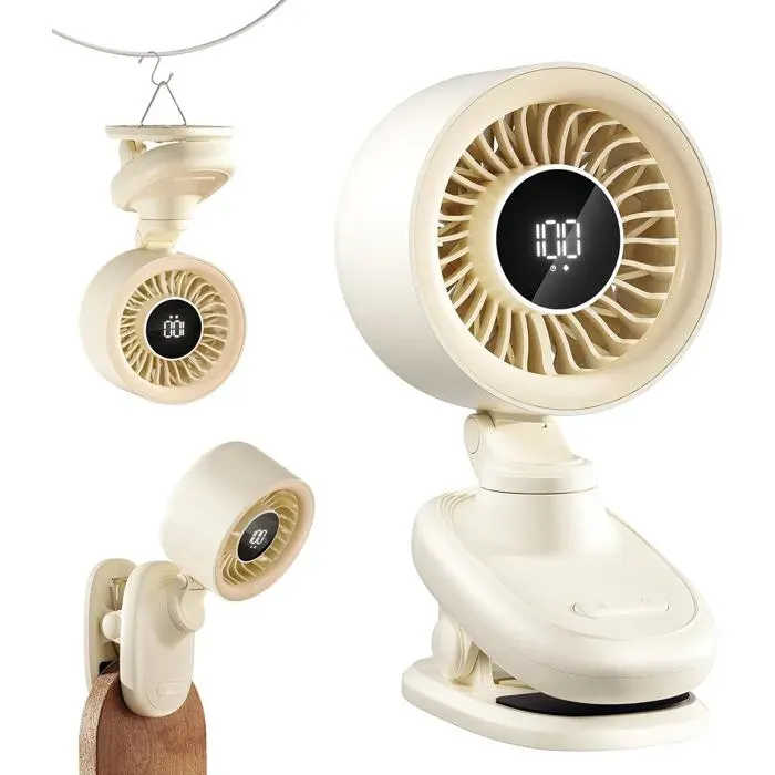 Ventilateur pince USB oscillant minuterie vitesse continue ultra silencieux – Bureau table