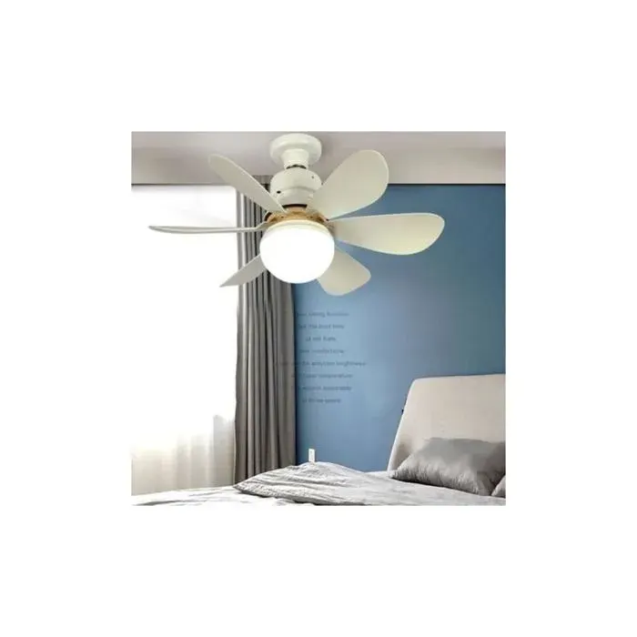 Ventilateur plafond 3 vitesses + lumière 40W – 12W éco design blanc