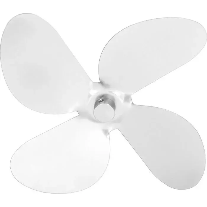 Ventilateur Plafond Alu 4 Pales Argenté + Clé Allen & Vis Rechange