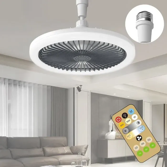 Ventilateur Plafond Avec Lumiere E27 ventilateur De Plafond Avec Télécommande3 vitessesTemporisable