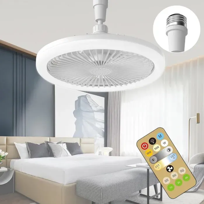 Ventilateur Plafond Avec Lumiere E27 ventilateur De Plafond Avec Télécommande3 vitessesTemporisable Silencieux