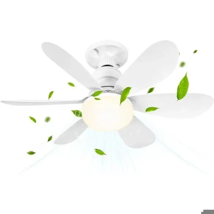Ventilateur plafond avec lumière LED - LON® - Télécommande Dimmable - 52CM - 3 vitesses 40W silencieux