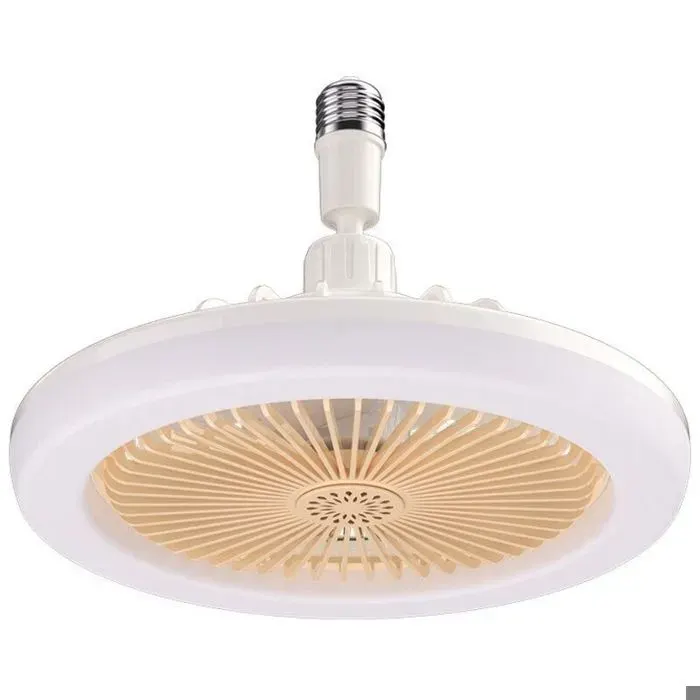 Ventilateur plafond avec lumière lumière réglable en continu Ventilateur plafond à profil bas Lampe de ventilateur E27 LED