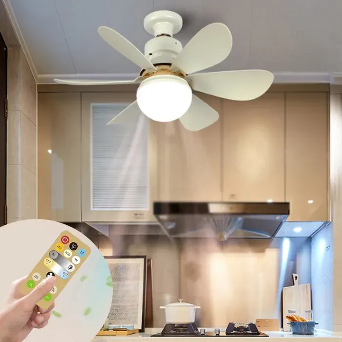Ventilateur Plafond Avec Lumiere30W ventilateur De Plafond Avec Télécommande3 vitessesE27 plafonnier LED À Intensité Variable