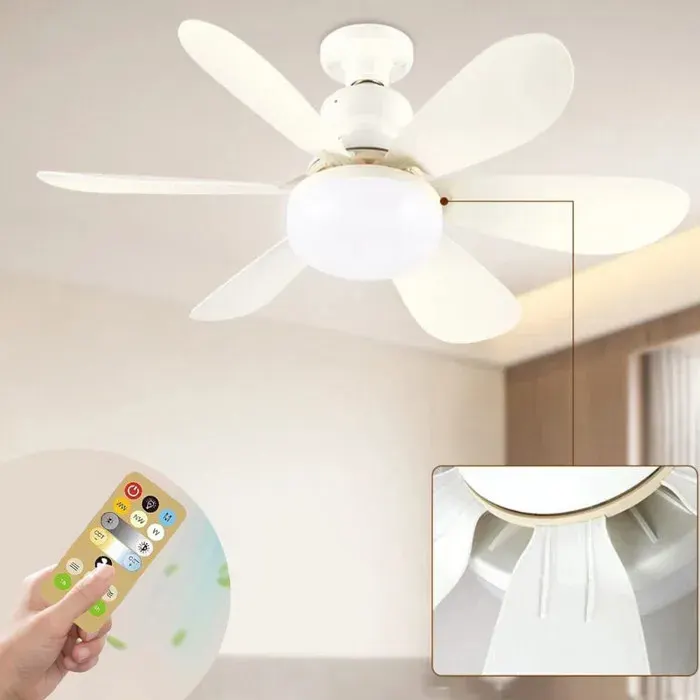 Ventilateur Plafond Avec Lumiere40W ventilateur De Plafond Avec Télécommande3 vitessesE27 plafonnier LED À Intensité Variable