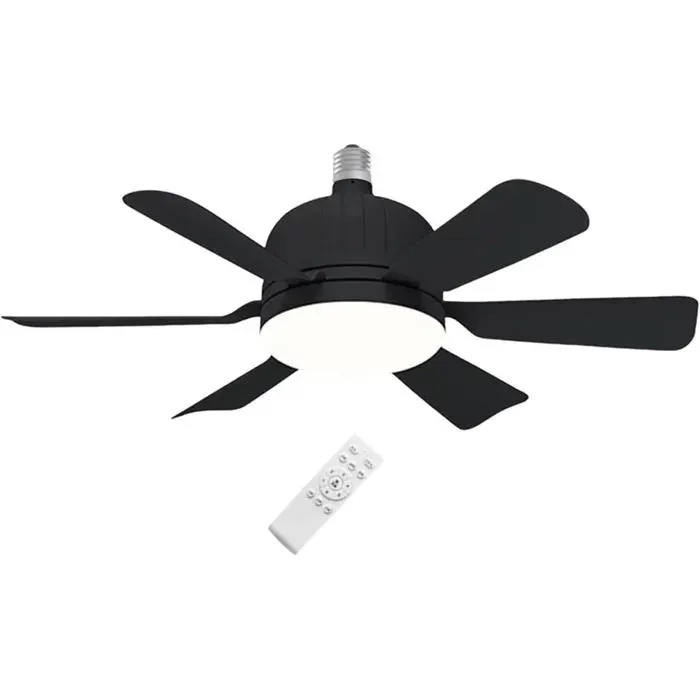 Ventilateur Plafond avec Lumières 40W Lampe Plafonnier Ventilateur avec E27 Ventilateur à Douille
