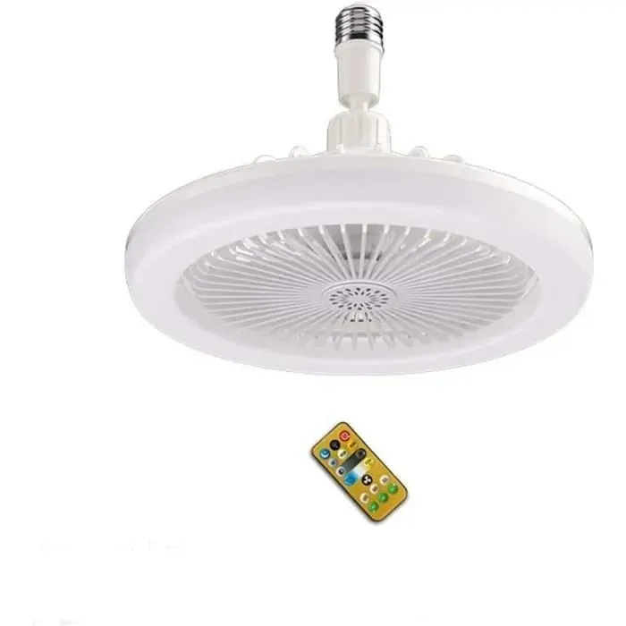 Ventilateur Plafond Avec Lumières Et Télécommande Ventilateur Fermé à Profil Bas E27 Ventilateurs Plafond Silencieux 30W a2