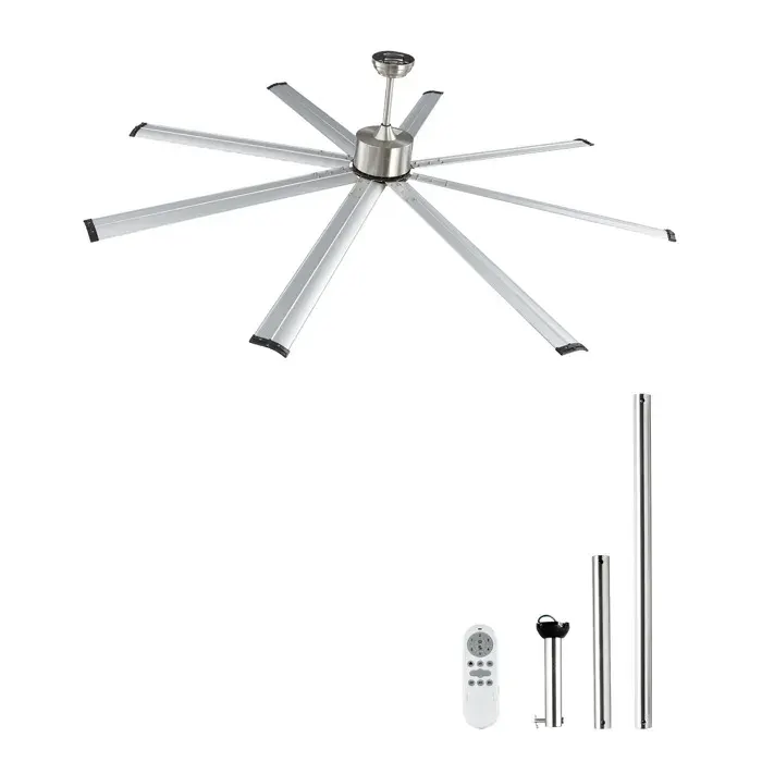 Ventilateur Plafond - DUOKU - FR25052NL-84 - 8 Pales en Aluminium - Télécommande - 6 Vitesses